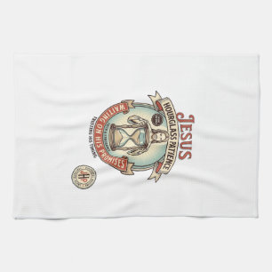 Jesus Hourglass Patience Jesus Hourglass Patience  Tea Towel