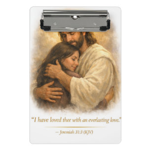 Jesus Hugging His Daughter – Everlasting Love Post Mini Clipboard