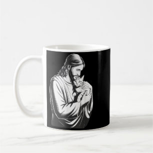 Jesus Hugging Racoon Coffee Mug