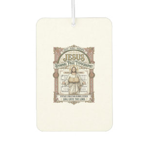 Jesus Hymnal Page Typography Jesus Hymnal Page Car Air Freshener