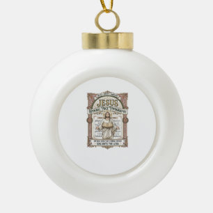 Jesus Hymnal Page Typography Jesus Hymnal Page Ceramic Ball Christmas Ornament