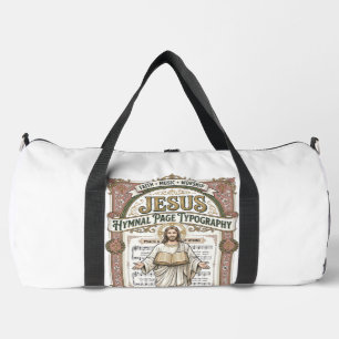 Jesus Hymnal Page Typography Jesus Hymnal Page Duffle Bag