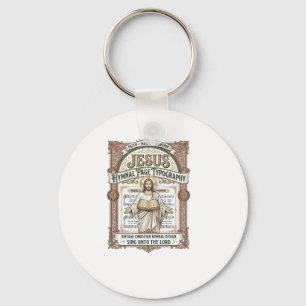 Jesus Hymnal Page Typography Jesus Hymnal Page Key Ring