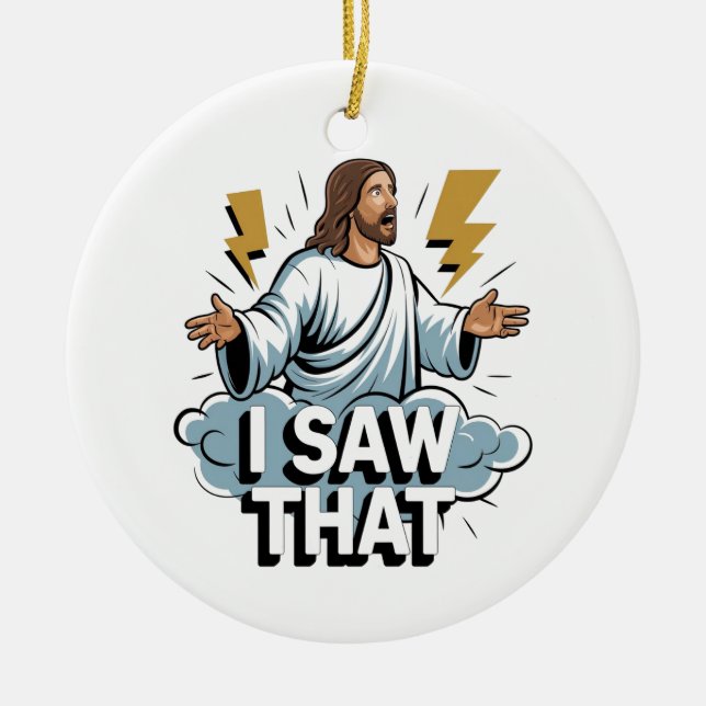 Jesus I Saw That  Ceramic Tree Decoration (Front)