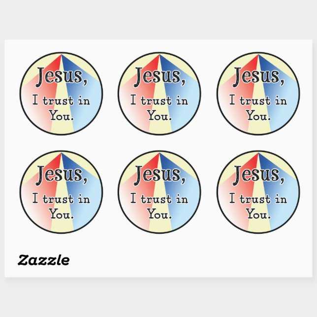 Jesus, I Trust in You: Divine Mercy  Classic Round Sticker (Sheet)