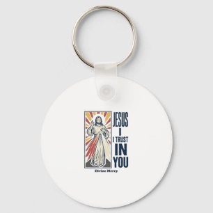 Jesus I Trust In You Divine Mercy Shirt Design_1 Key Ring