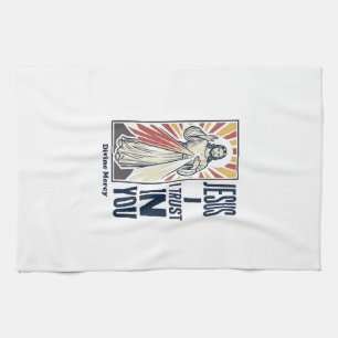 Jesus I Trust In You Divine Mercy Shirt Design_1 Tea Towel