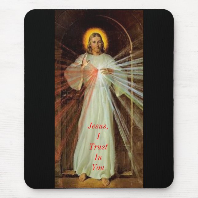 Jesus, I Trust In You Mouse Mat (Front)