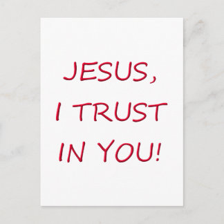Jesus I trust in you Postcard