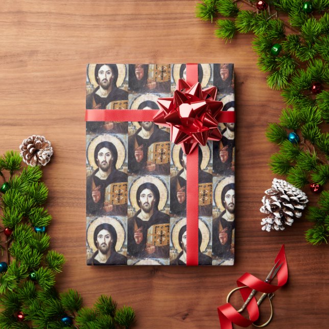 Jesus Icon Catholic Wrapping Paper (Holiday Gift)