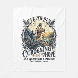Jesus Immigration Starting Over Courage Shirt Chri Fleece Blanket