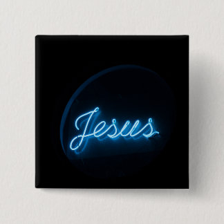 Jesus In Blue 15 Cm Square Badge