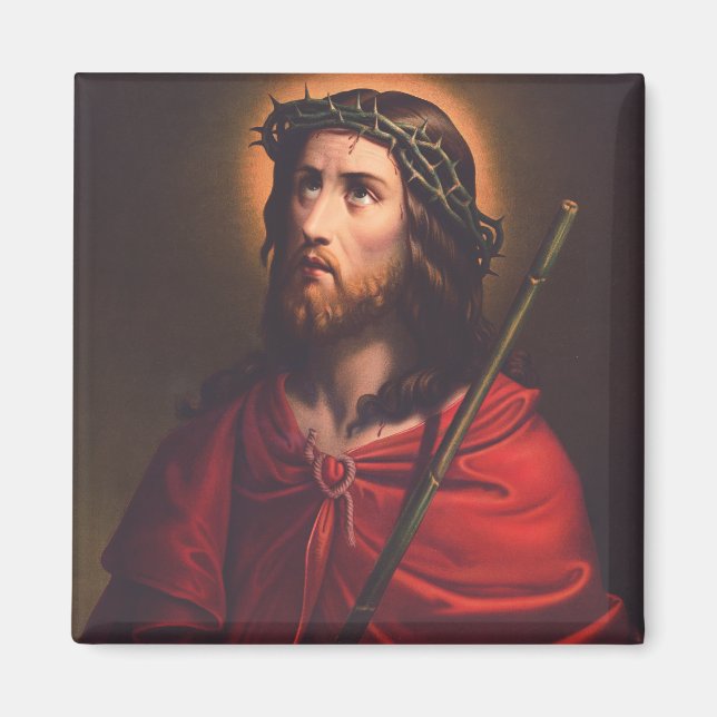 Jesus in Crown of thorns Magnet (Front)