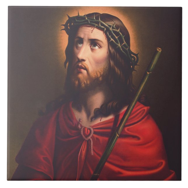 Jesus in Crown of thorns Tile (Front)