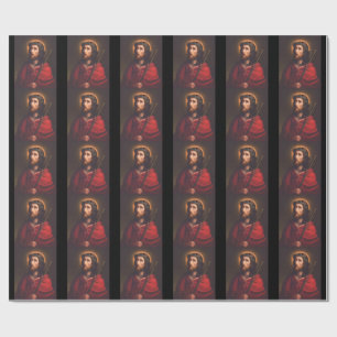 Jesus in Crown of thorns Wrapping Paper