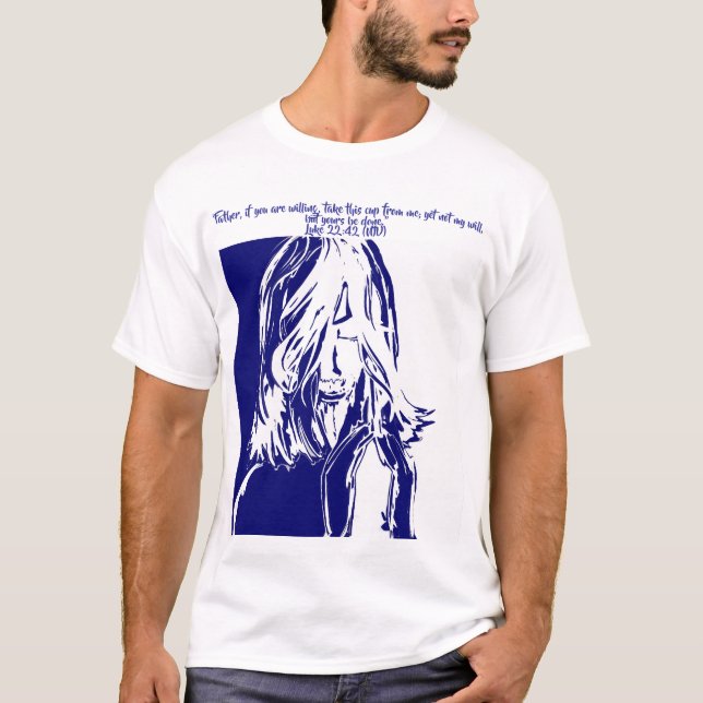 Jesus In Gethsemane Abstract Art T-Shirt (Front)