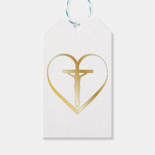 Jesus in heart gift tags