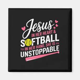 Jesus In Her Heart And Softll In Her Hand Softll G Magnet
