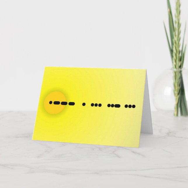 Jesus in Morse Code Greeting Card - Customise It! (Front)