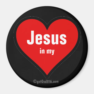 Jesus in my heart gotGod316.com Magnet