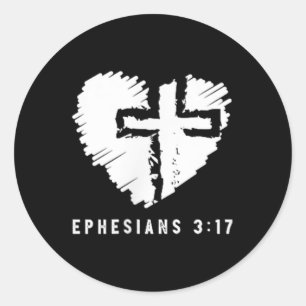 Jesus In My Heart Subtle Christian Minimal Religio Classic Round Sticker