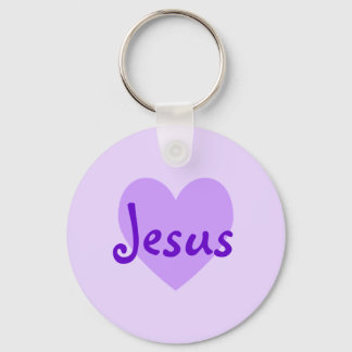 Jesus in Purple Key Ring