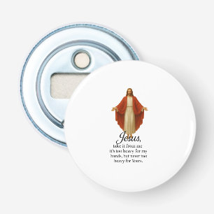 Jesus in Red and White Bottle Opener