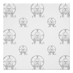 Jesus in Silver Poster