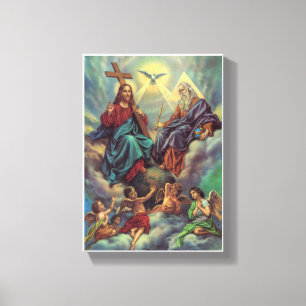 Jesus in Sky Canvas Print