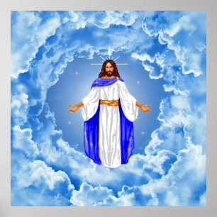 Jesus in the Clouds Poster