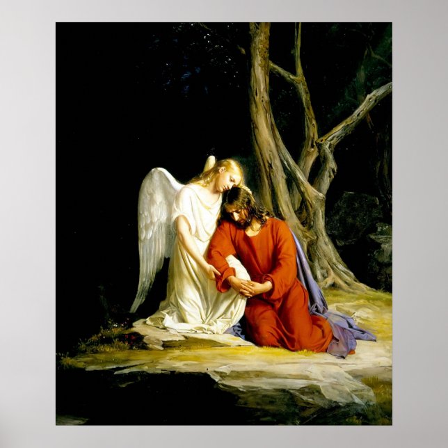Jesus in the garden of Gethsemane Print (Front)