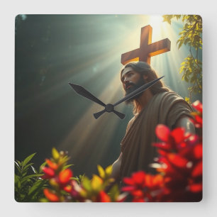 Jesus in the Garden Wall Clock