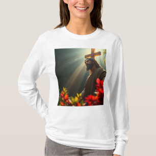 Jesus in the Garden Women's Long Sleeve Tee Shirt