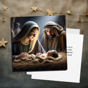Jesus in the Manger Religious Christmas Card