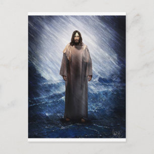 Jesus in the storm postcard