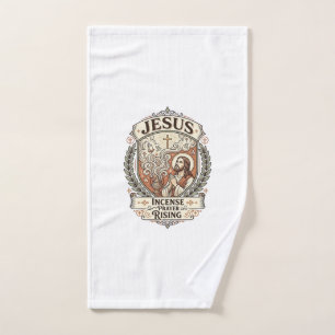 Jesus Incense Prayer Rising Jesus Incense Prayer R Hand Towel