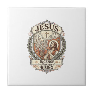 Jesus Incense Prayer Rising Jesus Incense Prayer R Tile