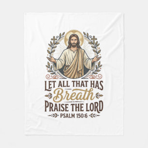 Jesus Indie Folk Acoustic Worship Graphic Tee Chri Fleece Blanket
