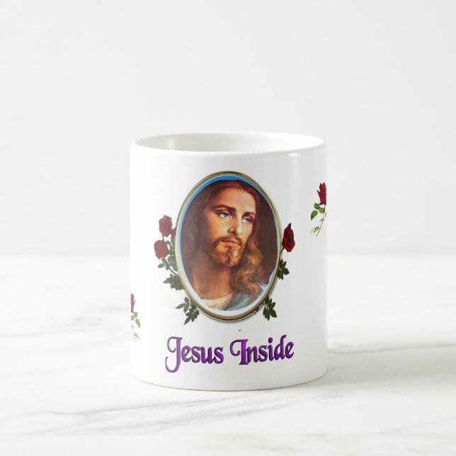 Jesus inside coffee mug (Center)