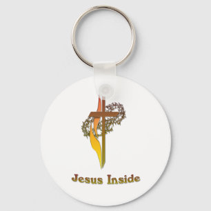 Jesus Inside Key Ring