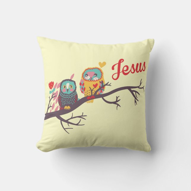 Jesus inspired accent pillow (Front)
