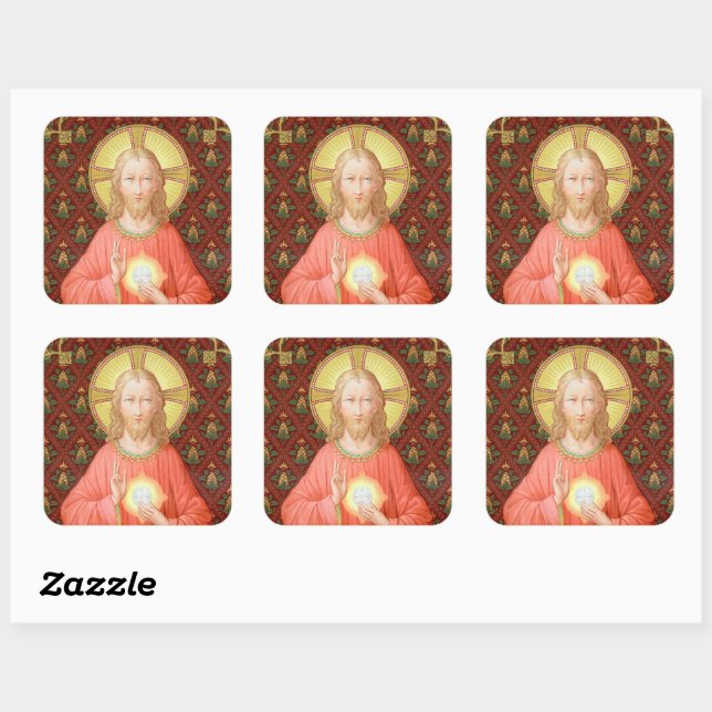 Jesus Instituting Holy Communion (SAU 045) Square Sticker (Sheet)