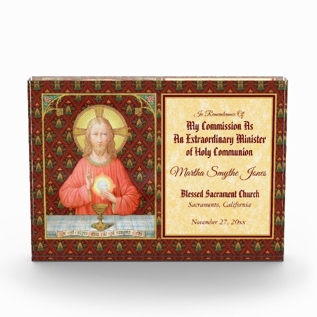 Jesus Instituting the Eucharist (SAU45; for EMHCs) Photo Block (Front)