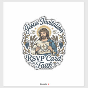 Jesus Invitation RSVP Card Faith Jesus Invitation