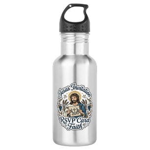 Jesus Invitation RSVP Card Faith Jesus Invitation 532 Ml Water Bottle