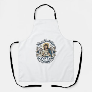 Jesus Invitation RSVP Card Faith Jesus Invitation  Apron