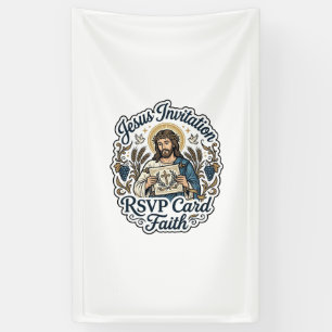 Jesus Invitation RSVP Card Faith Jesus Invitation Banner