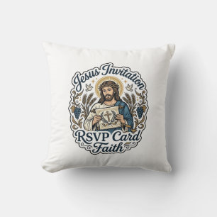 Jesus Invitation RSVP Card Faith Jesus Invitation Cushion