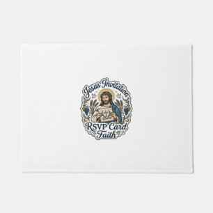 Jesus Invitation RSVP Card Faith Jesus Invitation Doormat