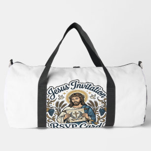 Jesus Invitation RSVP Card Faith Jesus Invitation  Duffle Bag